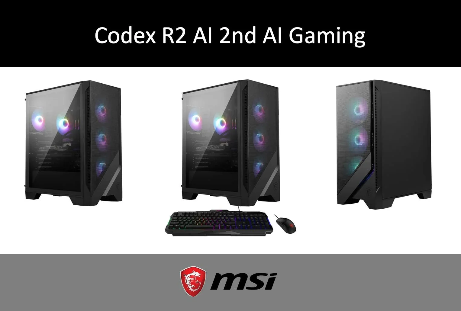 MSI Codex R2 (fixe) – Ultra 7-265 / 32 Go / 2 To / RTX 5060 Ti 8 Go — photo illustrative